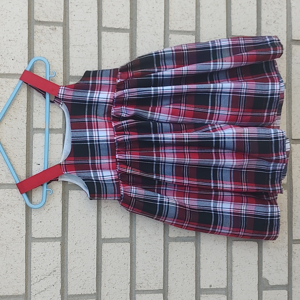 Bonnie Jean Red Paid Dress - Picture 8 of 9